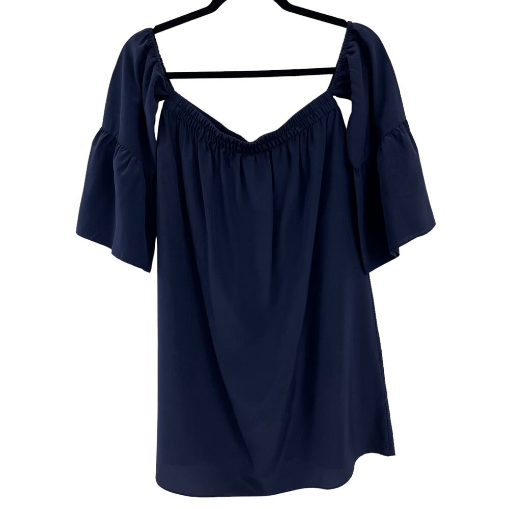 Lilly Pulitzer Navy Cold Shoulder Sanilla Silk Mini Dress Small